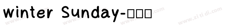 winter Sunday字体转换